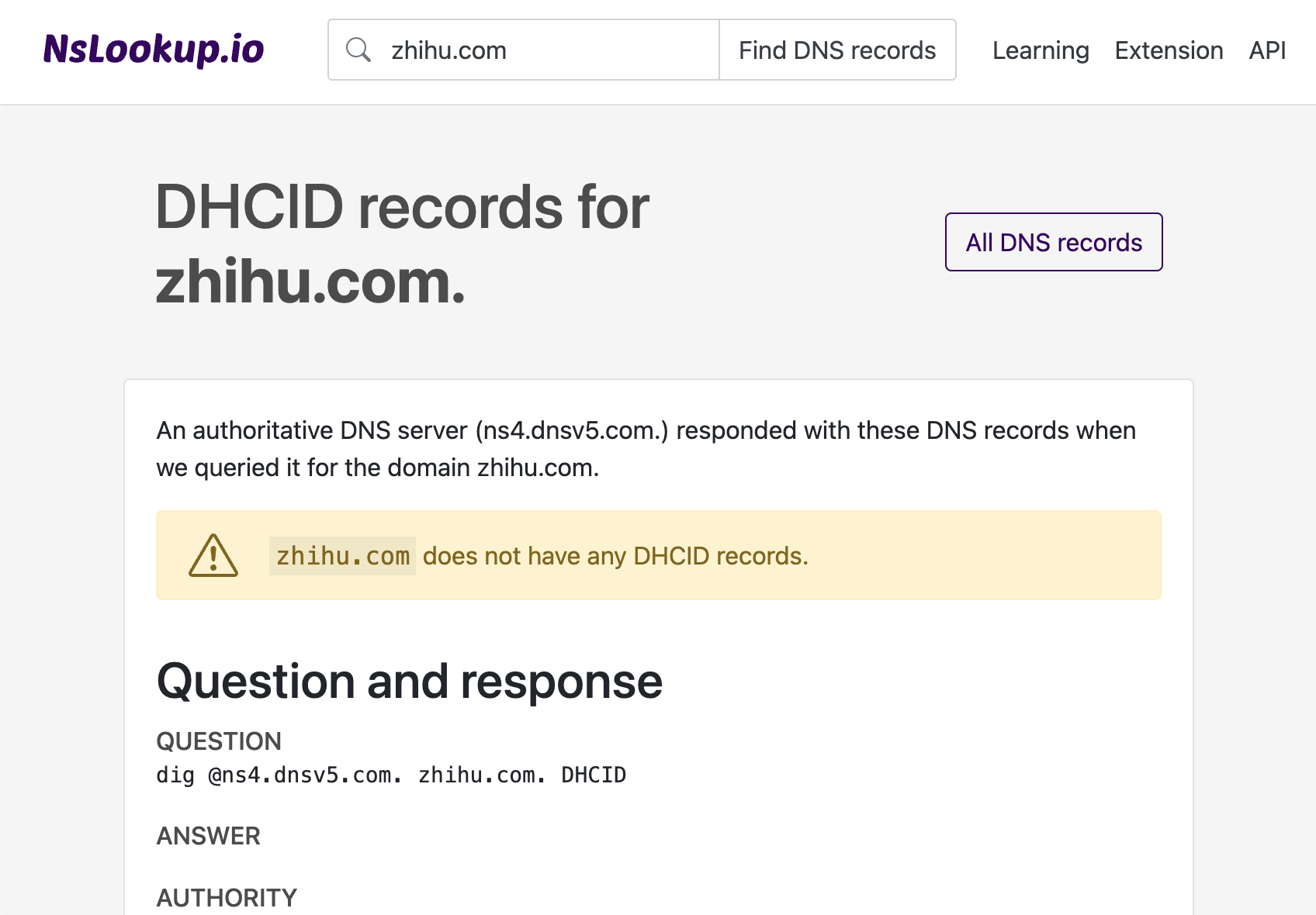 Example DNS DHCID records
