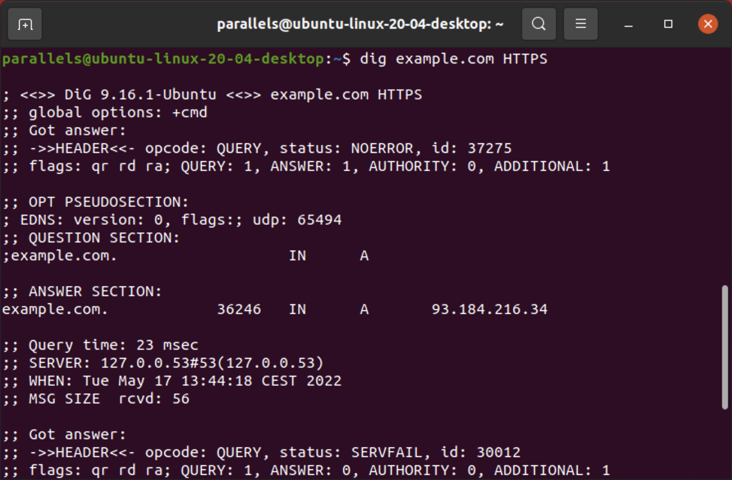 HTTPS lookup in Linux