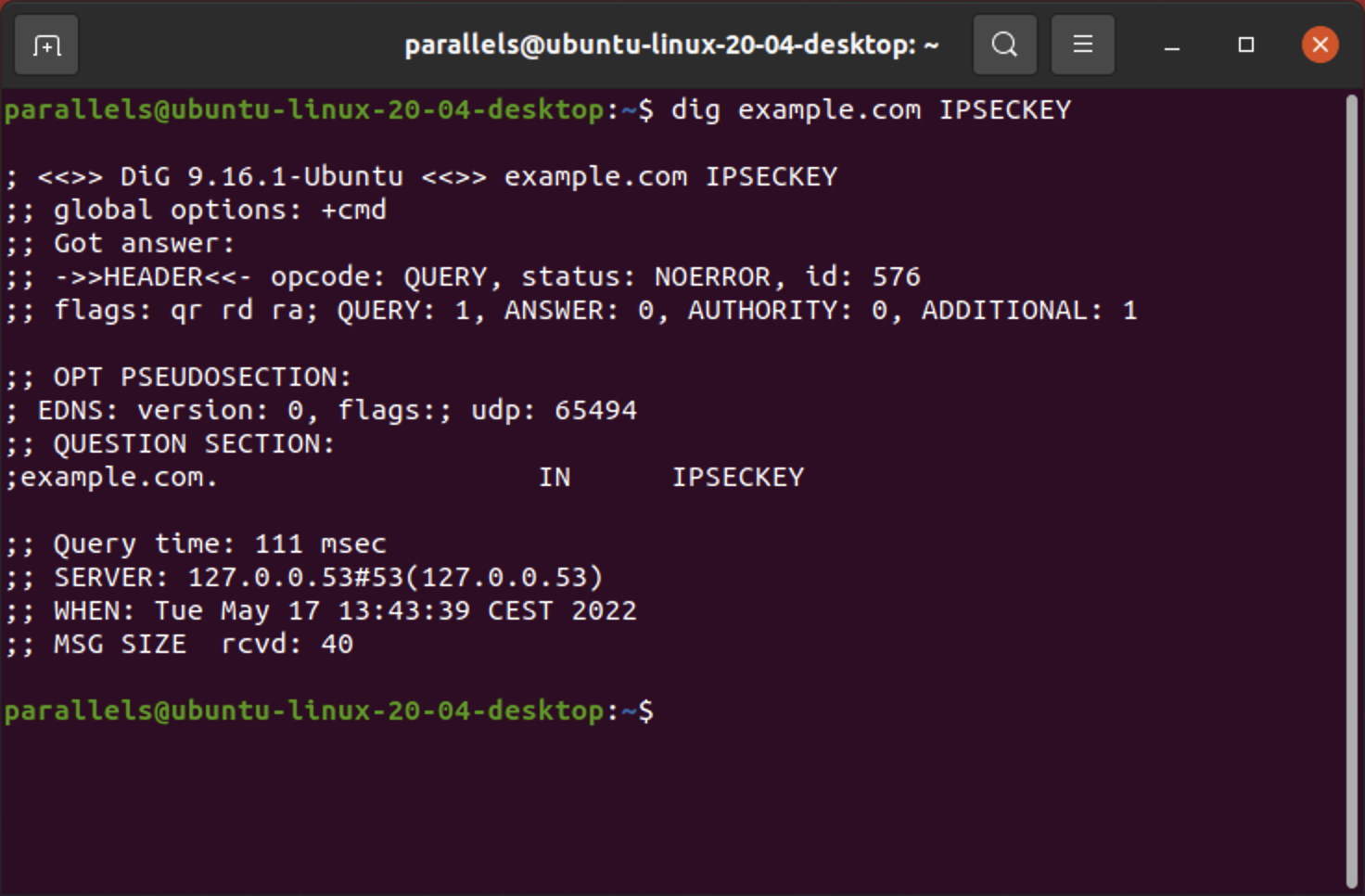 IPSECKEY lookup in Linux