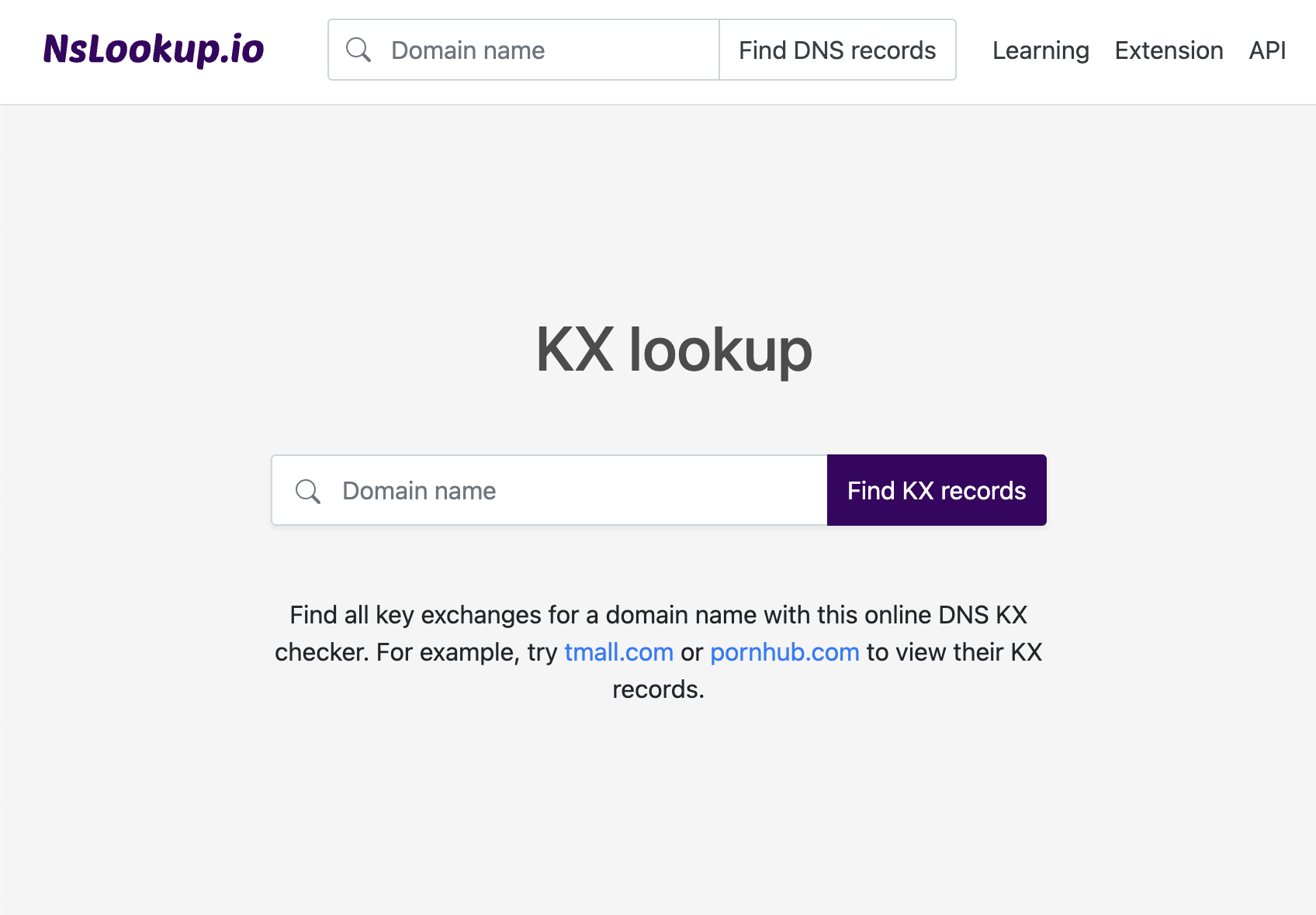 Open the KX lookup tool