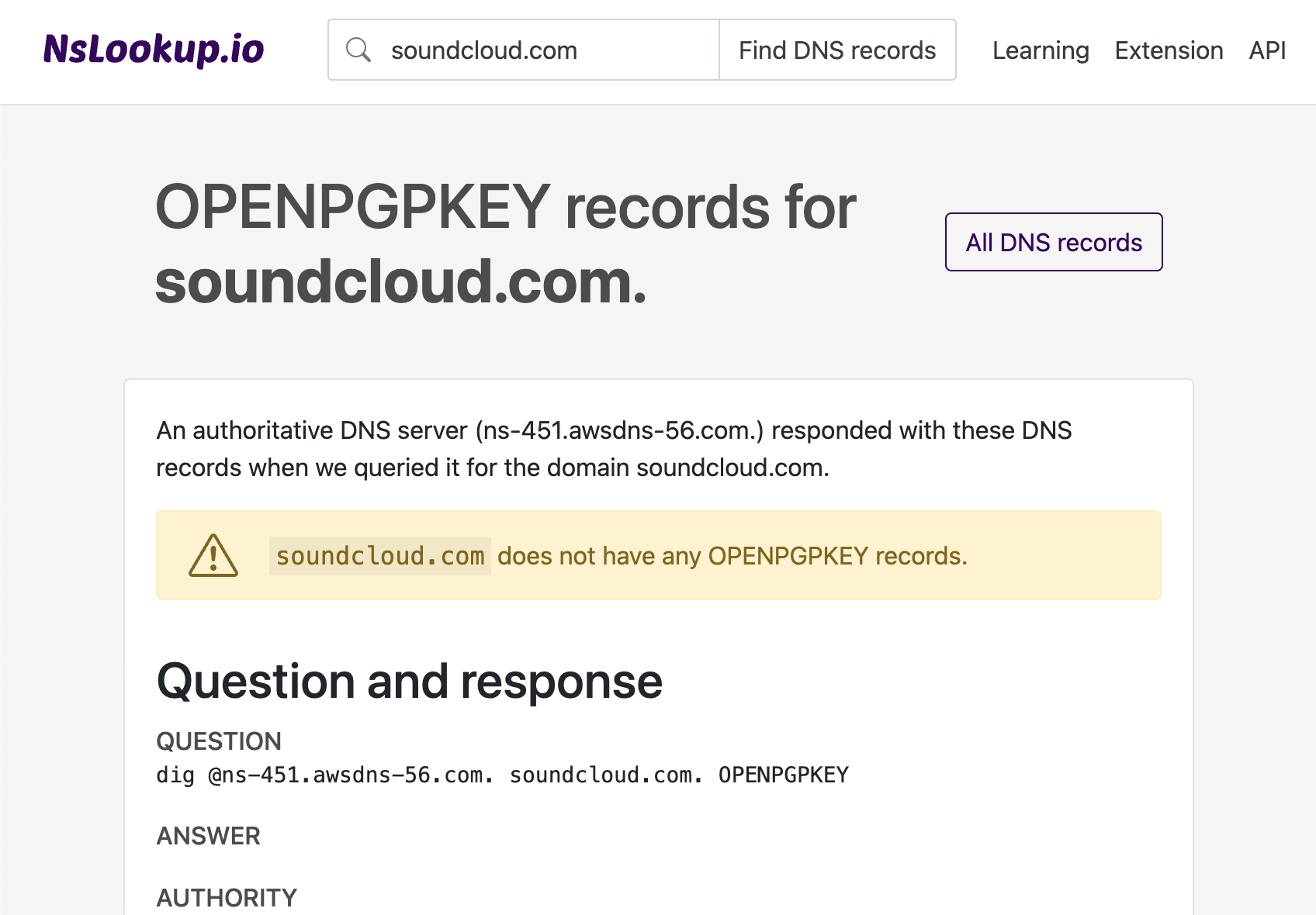Example DNS OPENPGPKEY records