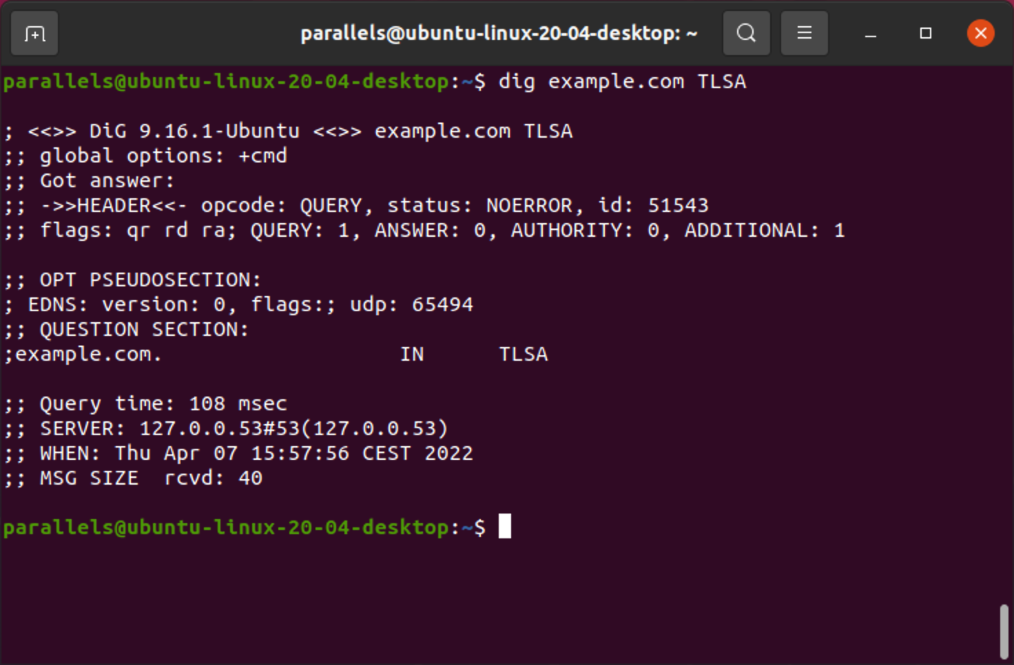 TLSA lookup in Linux