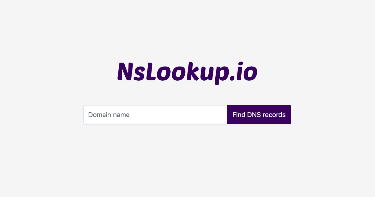 network tools nslookup