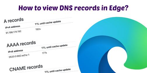How to view DNS records in Edge