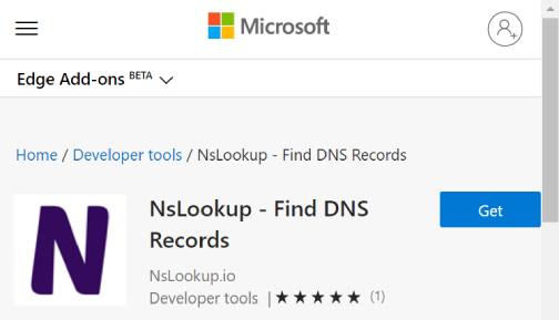 Visit the Edge NsLookup add-on page